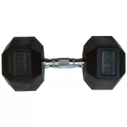 Capetan® Professional Line | Kézisúlyzó (22,5kg, egykezes edzőtermi gumírozott kézi súlyzó gumírozott fejvégekkel,chromozott markolattal, hexagon gumírozott kézisúlyzó) Capetan® Professional Line | Kézisúlyzó (22,5kg, egykezes edzőtermi gumírozott kézi súlyzó gumírozott fejvégekkel,chromozott markolattal, hexagon gumírozott kézisúlyzó)