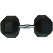 Capetan® Professional Line | Kézisúlyzó (27,5kg, egykezes edzőtermi gumírozott kézi súlyzó gumírozott fejvégekkel,chromozott markolattal, hexagon gumírozott kézisúlyzó) Capetan® Professional Line | Kézisúlyzó (27,5kg, egykezes edzőtermi gumírozott kézi súlyzó gumírozott fejvégekkel,chromozott markolattal, hexagon gumírozott kézisúlyzó)