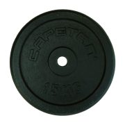   Capetan® | Súlytárcsa (15kg, acél tárcsasúly, 31mm átm. Lukkal, fekete selyemfényű festék bevonattal)
