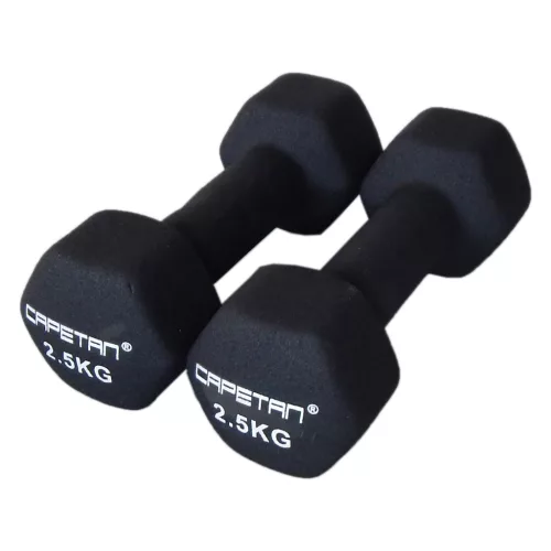 Capetan® Professional Line | Súlyzó (2x2,5kg, neoprene bevonatos súlyzó)