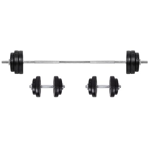 Capetan® Súlyzókészlet 53Kg - 167cm fekvenyomó rúd és 2db kézi súlyzó