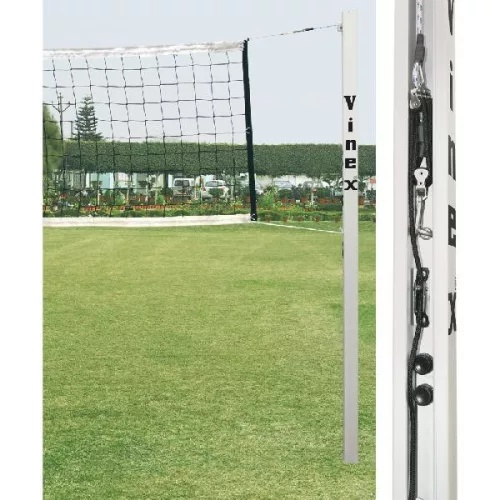 Röplabdaállvány pár (anodizált alumínium talajhüvellyel, 80x80 oszlop)