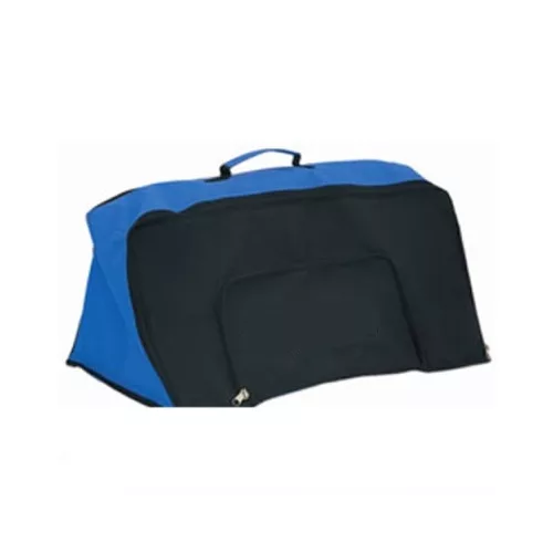 Mini gát szett (6 db 30 cm magas elemekkel) szállításához, tárolásához speciális kialakítású sporttáska oldalt nyíló cipzáras rekesszel két külön tárolóval a sport felszereléseknek