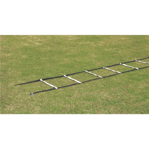 Agility létra 10 kontrasztos fehér textil fokkal 4m, leszúró tüskékkel, tartózsákkal