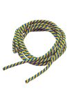Ritmikus gimnasztika kötél 3m, 10mm ,gimnasztikai  tornakötél csíkos/egyszínű fonatolt PP, fogó nélkül