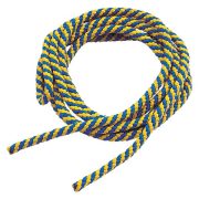   Ritmikus gimnasztika kötél 3m, 10mm ,gimnasztikai  tornakötél csíkos/egyszínű fonatolt PP, fogó nélkül