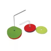 Padlójelölő korong szett 50 db-os felfűzhető 15cm korongokkal,fém tartó Padlójelölő korong szett 50 db-os felfűzhető 15cm korongokkal,fém tartó