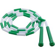   Ugrálókötél gyöngyös, 2,74m, sport hossz, zöld-fehér szekventált gyöngy elem, fekete vastagabb fogóval