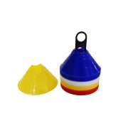   TacticSport MiniDome | Labdarúgó boja szett (jelzőkorong, bottartó bevágással 40 db-os tányér bója szett, 14x6,5 cm jelzőtányér)
