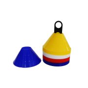  TacticSport Mini Dome | Tányérboja készlet (6,5x14 cm jelölő korong bója szett bottartó bevágás nélkül, 40 db-os készlet műanyag tartóval)