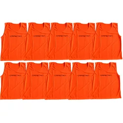   Jelzőtrikó garnitúra (10db, polyester, 68x51 cm, neon narancs színben)