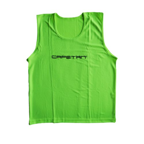 Jelzőtrikó (L-es méret, 73x60cm, neon zöld színben, apró lukacsos polieszter textil anyagból)