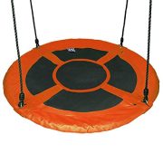 Fészekhinta (kerti hintaállványra függeszthető, 95 cm átmérő, fém keret, 100 kg terhelhetőség,  narancs színben)